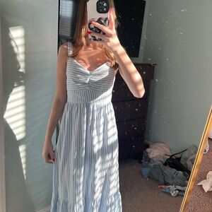 Blue Striped Women's Dress